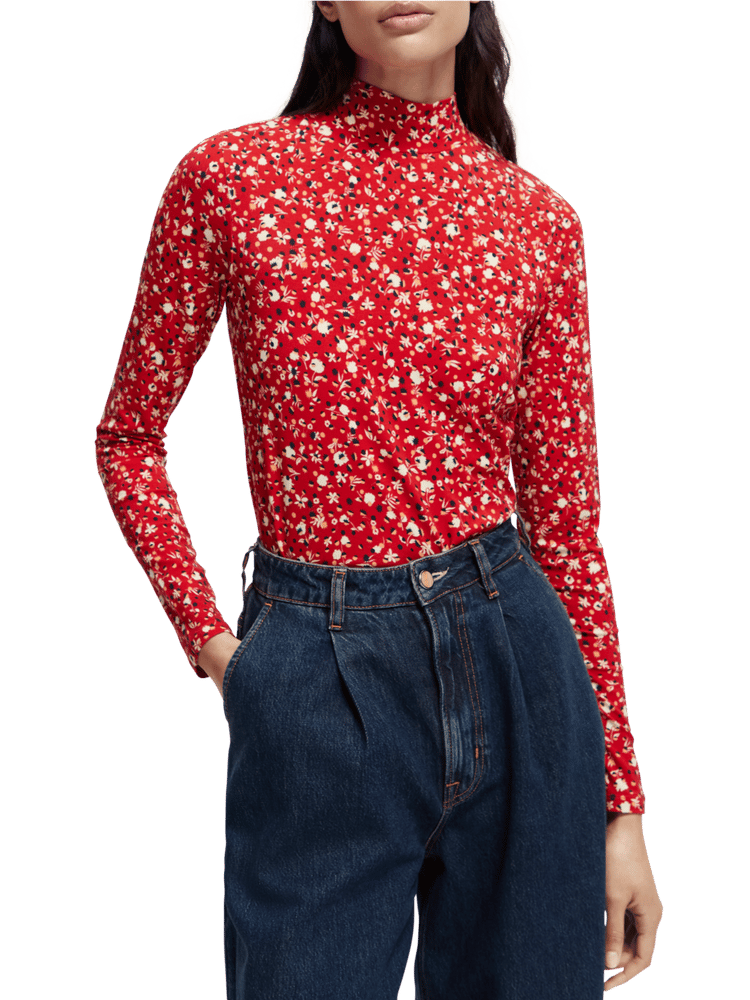 Space Floral Electric Red