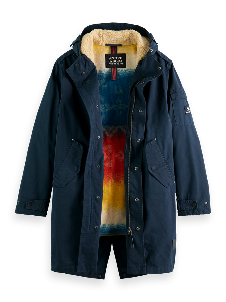 Scotch and soda classic hooded parka discount