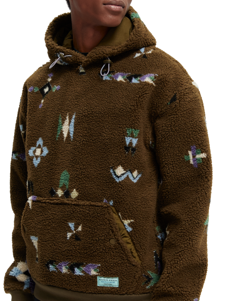 Printed Teddy Hoodie Scotch Soda