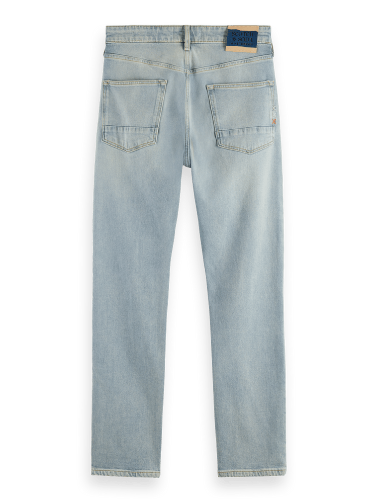 Scotch & Soda Men's Gray Ralston Straight Leg Button Fly Denim Jeans