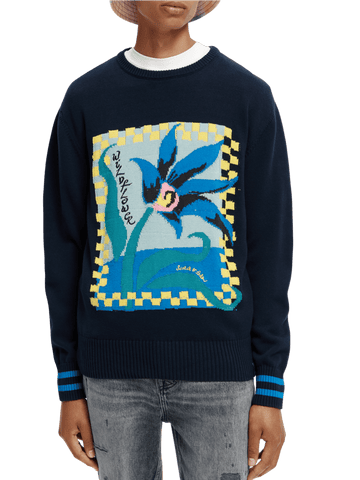Tiger-Intarsia Sweater, MULTICOLOR, Men