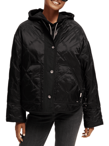 Quilted reversible water-repellent coat | Scotch & Soda