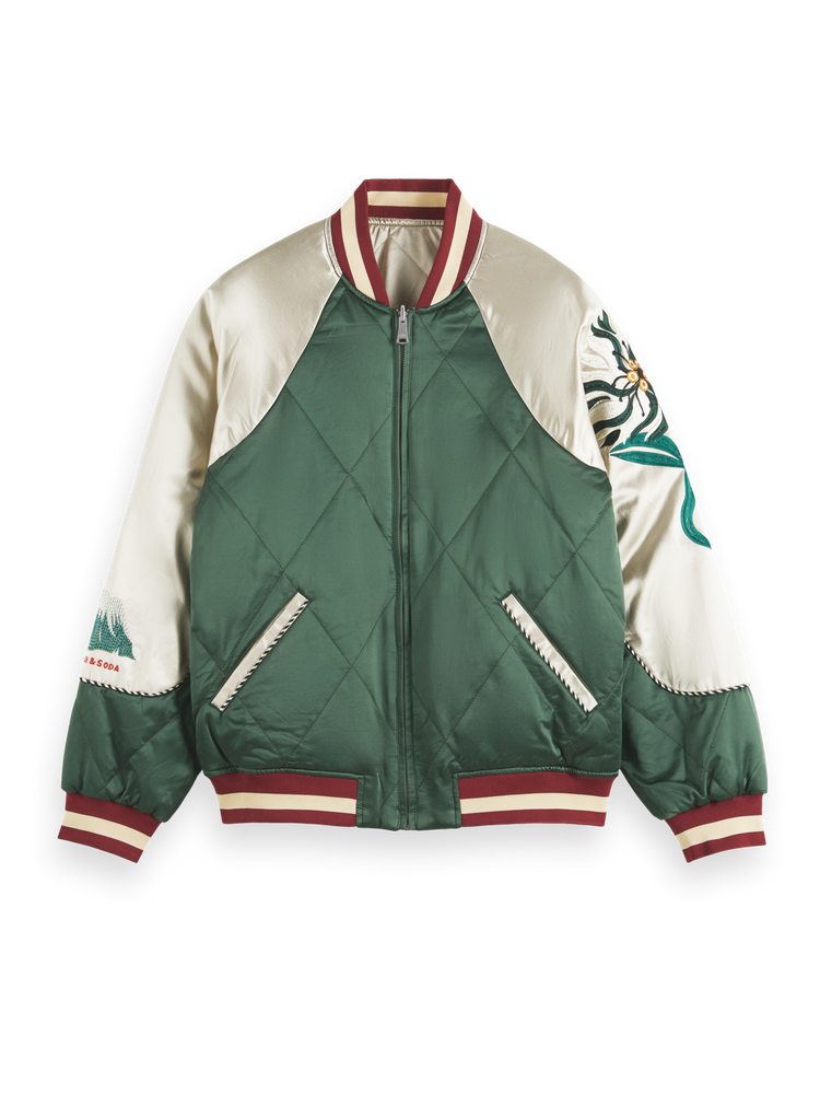 Scotch and soda satin bomber jacket discount