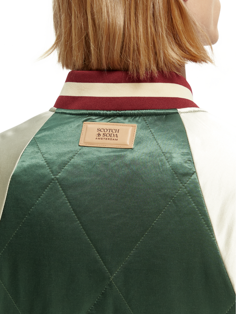 Scotch and soda green bomber jacket clearance