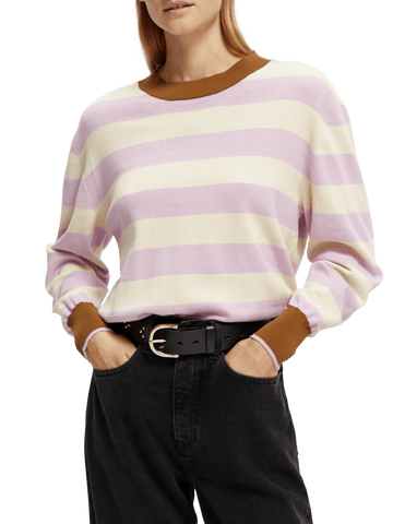 Striped organic cotton sweater | Scotch & Soda