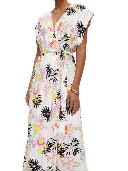 Printed V-neck maxi dress | Scotch & Soda